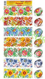 Heat Shrink Wrap Sleeve Decoration Easter 7 Egg Pysanka Flower Patterns