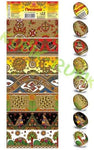 Ukrainian Heat Shrink Wrap Sleeve Decoration Easter 7 Egg Pysanka "Golden"