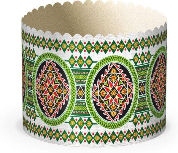 Panettone Mold for Easter "vyshyvanka" No. 2 (110/85). Set of 10