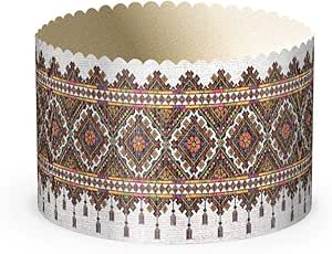 Panettone Mold for Easter "vyshyvanka" No. 1 (150/100). Set of 10