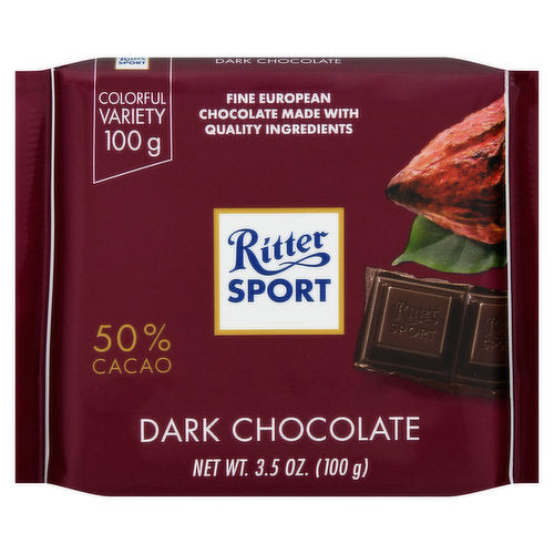 Ritter Sport 50% Dark Chocolate 100g (12-pack)