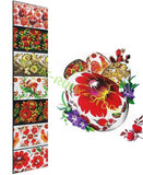 Ukrainian Heat Shrink Wrap Sleeve Decoration Easter 7 Egg Pysanka "Petrikivka"
