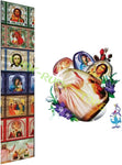 Heat Shrink Wrap Sleeve Decoration Easter 7 Egg Pysanka"Christian Icons"
