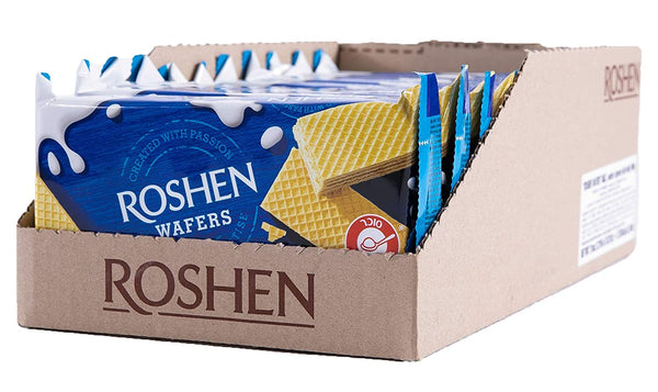 Roshen Crispy Flavorful Wafer with Milky Filling, Kosher, Halal, 7.62oz/216 grams