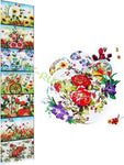 Heat Shrink Wrap Sleeve Decoration Easter 7 Egg Pysanka "Beautiful Flowers"