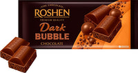 Roshen PREMIUM Quality Dark BUBBLE Chocolate 85gr bar (2 pcs