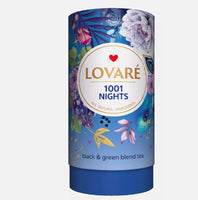 Lovare 1001 Nights 80g Black & Green Tea Floral Fruit Blend + 15 Tea Filter Bags