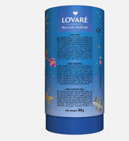Lovare 1001 Nights 80g Black & Green Tea Floral Fruit Blend + 15 Tea Filter Bags