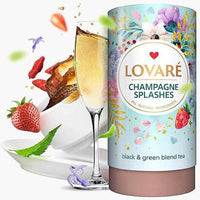 Lovare Champagne Splashes 80g Green Tea Floral Fruit Blend + 15 Tea Filter Bags