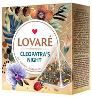 Lovare Cleopatra’s Night Tea – Green Tea Blend with Raspberry, Petals 15 Sachets