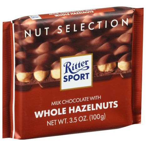Ritter Sport Milk Chocolate with Whole Hazelnuts - 100g