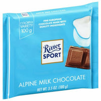 Ritter Sport Alpine Milk Chocolate 3.5 Ounce Bar, 12 Pack