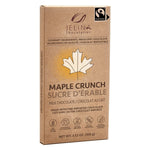 Jelina Chocolatier | 8 Pack Milk Chocolate Bar with Maple Crunch | Fair Trade Chocolate | Imported, Non-GMO, Natural Chocolates - 3.52 Ounce Each