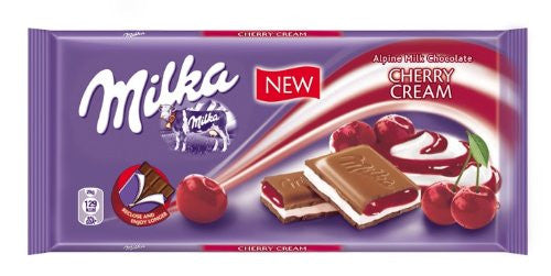Milka Cherry Chocolate Bar 100g (10-pack)