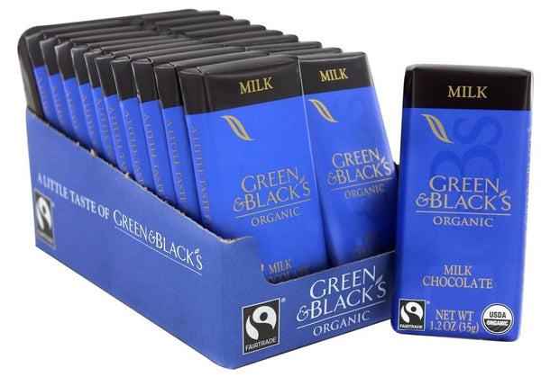Green & Black's Organic - Chocolate Bars Box 34% Cacao Milk Chocolate - 20 Bars