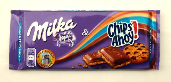Milka Milk Chocolate with Chips Ahoy 100g (Pack of 10)