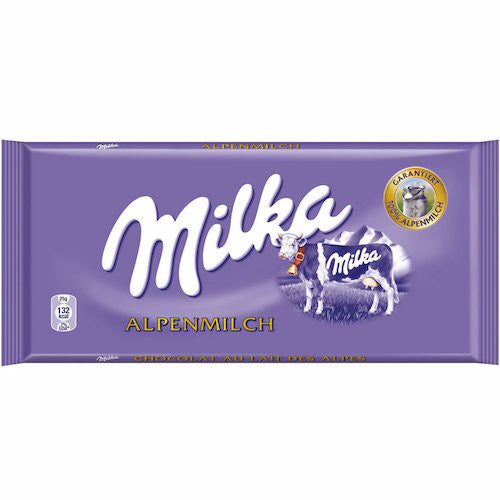 Milka Alpine Milk Chocolate Bar 100g (10-pack)