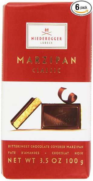 Niederegger Marzipan Classic Bar, Bittersweet, 3.5-Ounce (Pack of 6)