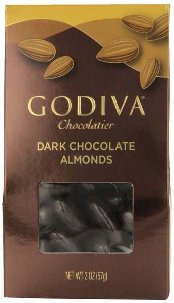 Godiva Dark Chocolate Almonds, 2-ounces (Pack of 5)