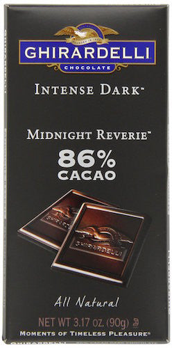 Ghirardelli Intense 86% Dark Bar, Midnight Riverie, 3.5 Ounce (Pack of 12)