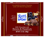 Ritter Sport Raisin Nuts Chocolate Bar 100g (12-pack)