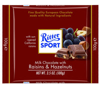 Ritter Sport Raisin Nuts Chocolate Bar 100g (12-pack)