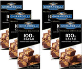 Ghirardelli Chocolate Baking Bar, 100% Cacao Unsweetened Chocolate, 4-Ounce Bars (Pack of 6)