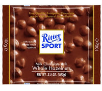 Ritter Sport Milk Chocolate with Whole Hazelnuts 100g (10-pack)