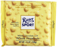 Ritter Sport White Chocolate Whole Hazelnuts 100g (10-pack)