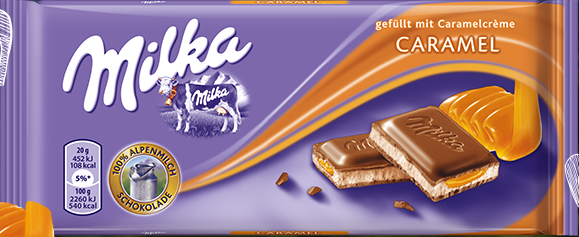 Milka Caramel Milk Chocolate Bar 100g (10-pack)